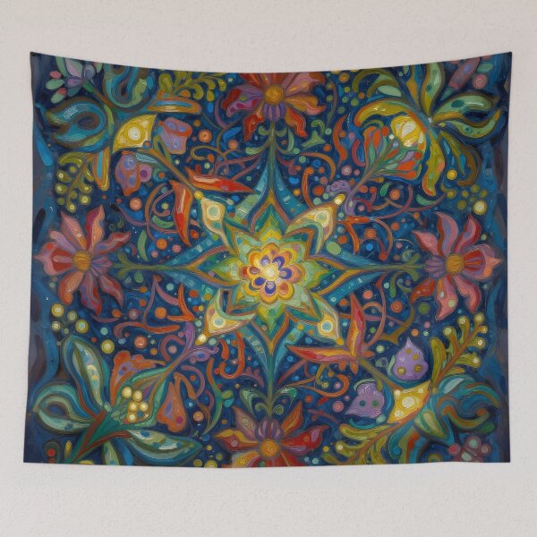 Item preview, Psychedelic cosmic quilt designed and sold by TheMadTeaParty.