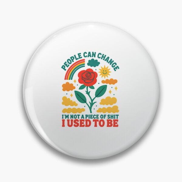 Item preview, People Can Change — Retro Flower Rainbow Quote Art designed and sold by Colorful-Garden.