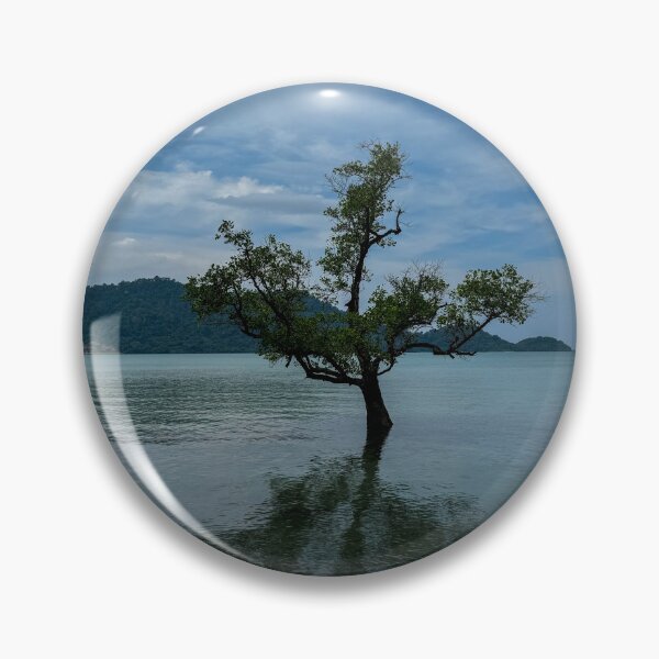 Item preview, Solitary Mangrove Tree Reflecting in Calm Tropical Water designed and sold by PhotographyPi.