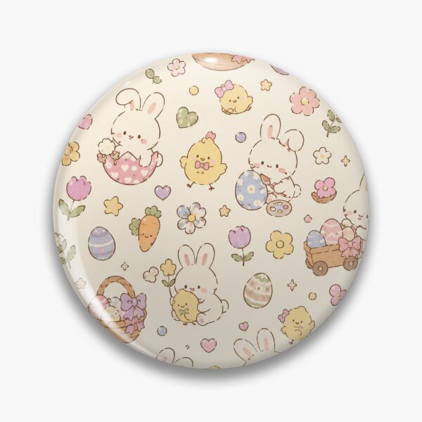 Item preview, A cute whimsical easter bunny pattern designed and sold by ellinnur.
