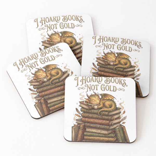 Item preview, I Hoard Books Not Gold - Cute Reading Dragon designed and sold by punnarutn.