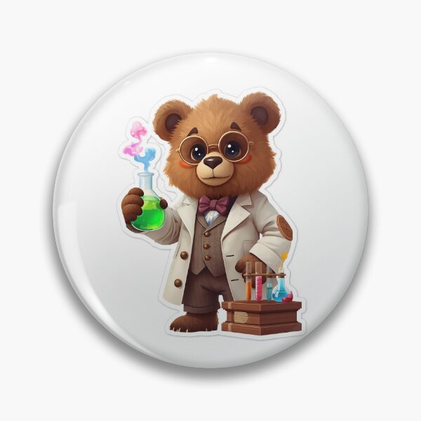 Item preview, Professor Bear Chemist - Cute Science Bear with Flasks and Test Tubes designed and sold by Aleks894.