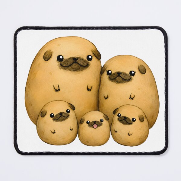 Item preview, Pugtato Family Funny Pug And Potato Pug Dog Lovers designed and sold by artizallart.