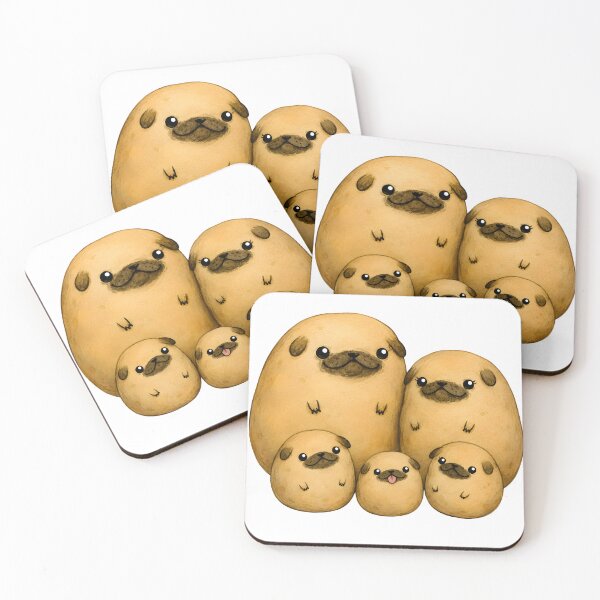 Item preview, Pugtato Family Funny Pug And Potato Pug Dog Lovers designed and sold by artizallart.