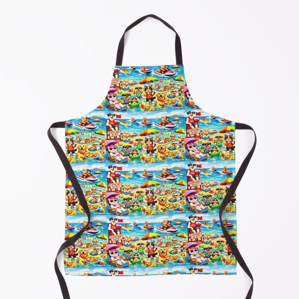 Item preview, Beach Party Cats & Dogs – Lifeguard Surf & Jet Ski Fun designed and sold by The Art Queen Of Michigan .