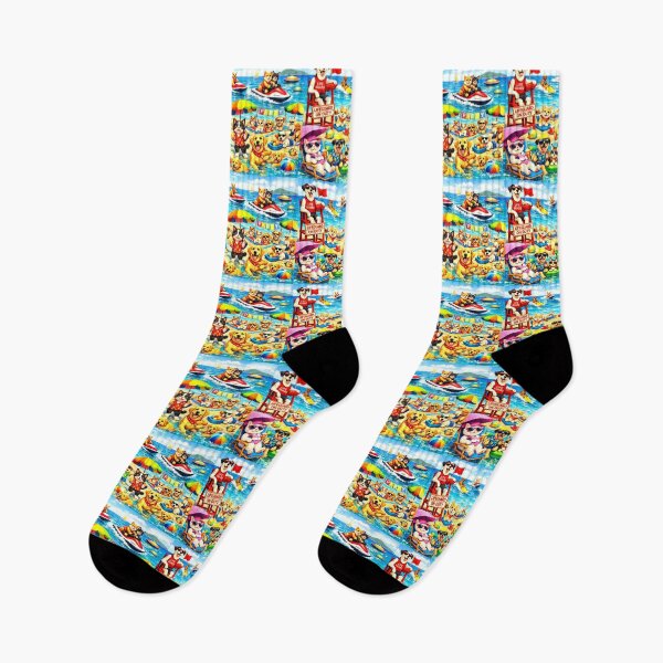 Item preview, Beach Party Cats & Dogs – Lifeguard Surf & Jet Ski Fun designed and sold by The Art Queen Of Michigan .