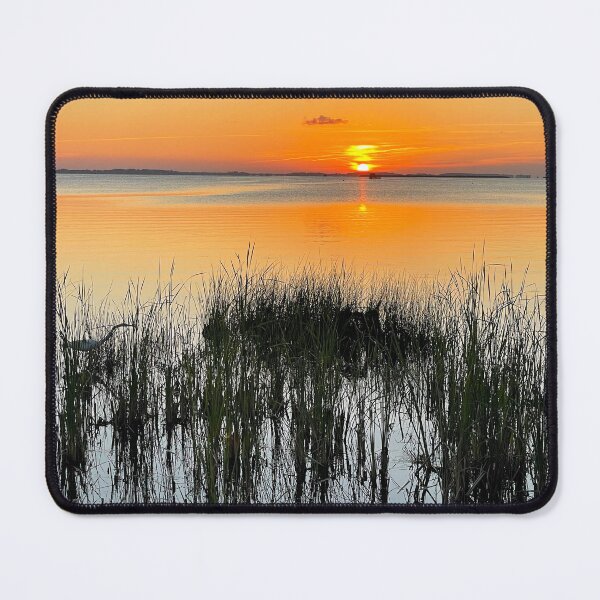 Item preview, Golden Sunset Reflection Over Marsh Grass Wetland designed and sold by PhotographyPi.