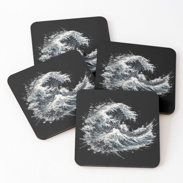 Item preview, Ink Great Wave | Ocean Blue Brushstroke Art designed and sold by rigelcreation.