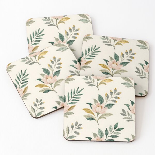 Item preview, Watercolor Pink Floral and Botanical Leaf Seamless Pattern Throw Blanket designed and sold by FestivityFinds.