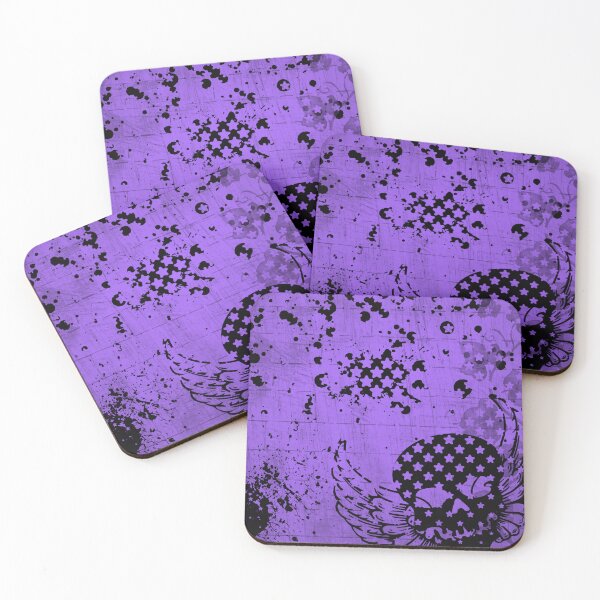 Item preview, skull with wings and star overlay design purple version designed and sold by meuliasshop.