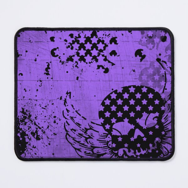 Item preview, skull with wings and star overlay design purple version designed and sold by meuliasshop.