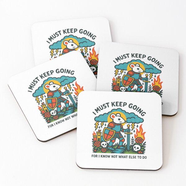 Item preview, Knight Mouse Quote Art — Keep Going Medieval Mouse Illustration designed and sold by Colorful-Garden.