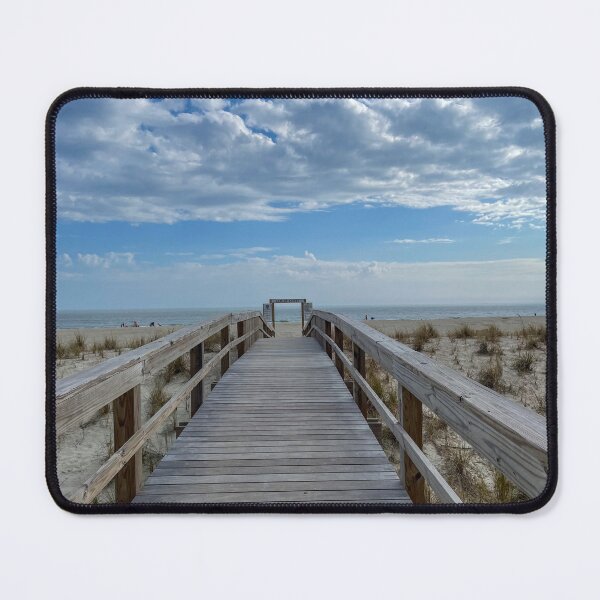 Item preview, Wooden Boardwalk Leading to Beach Under Dramatic Sky designed and sold by PhotographyPi.