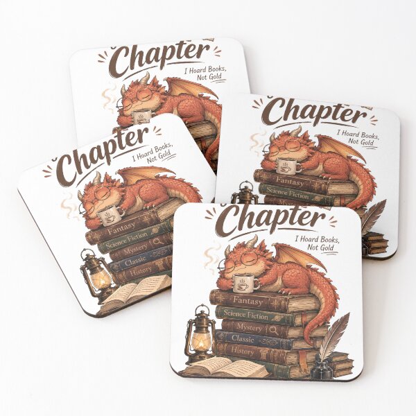 Item preview, I Hoard Books Not Gold - Cute Reading Dragon designed and sold by punnarutn.