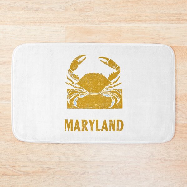 Item preview, Maryland Blue Crab Block Print Art designed and sold by tiigerdad.
