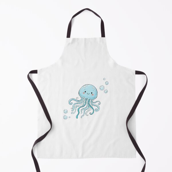 Item preview, blue jellyfish with bubbles designed and sold by temptedd.