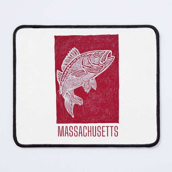 Item preview, Massachusetts Striped Bass Block Print designed and sold by tiigerdad.