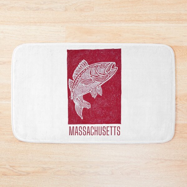 Item preview, Massachusetts Striped Bass Block Print designed and sold by tiigerdad.