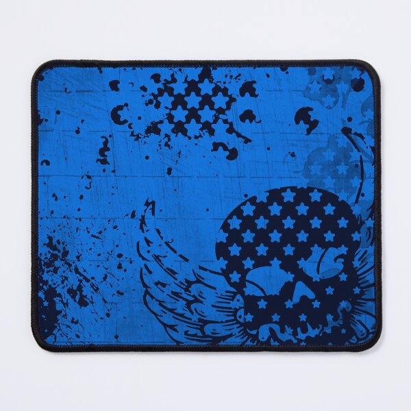 Item preview, skull with wings and star overlay design blue version designed and sold by meuliasshop.