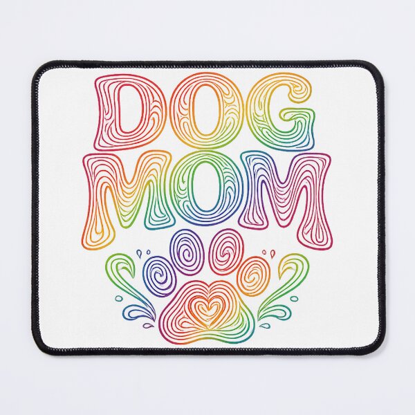 Item preview, Dog Mom Rainbow Print, Colorful Groovy Text Design, Paw Print Heart Shirt Graphic designed and sold by TM DESIGNS AND MORE.