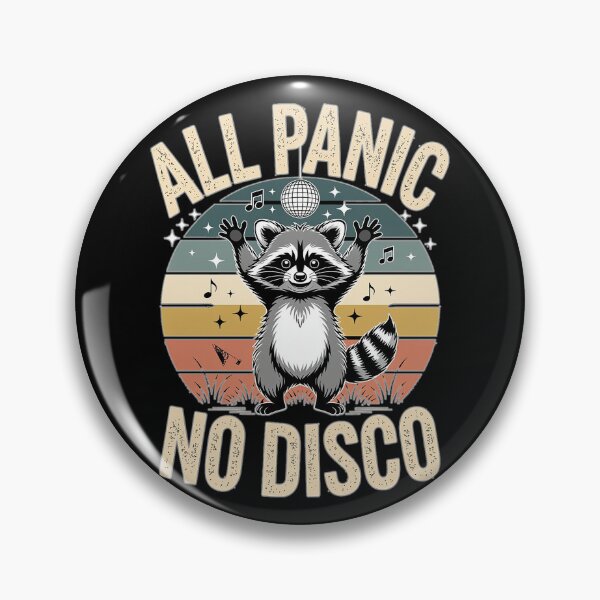 Item preview, All Panic No Disco Raccoon Shirt – Funny Chaotic Anxiety Graphic Tee designed and sold by New Texas Republic.