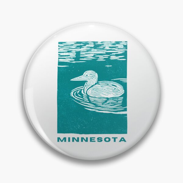 Item preview, Minnesota Loon Lake Block Print Art designed and sold by tiigerdad.