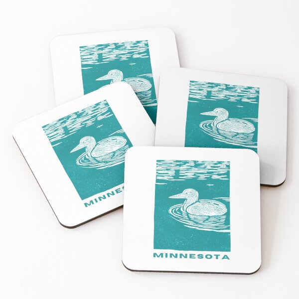 Item preview, Minnesota Loon Lake Block Print Art designed and sold by tiigerdad.