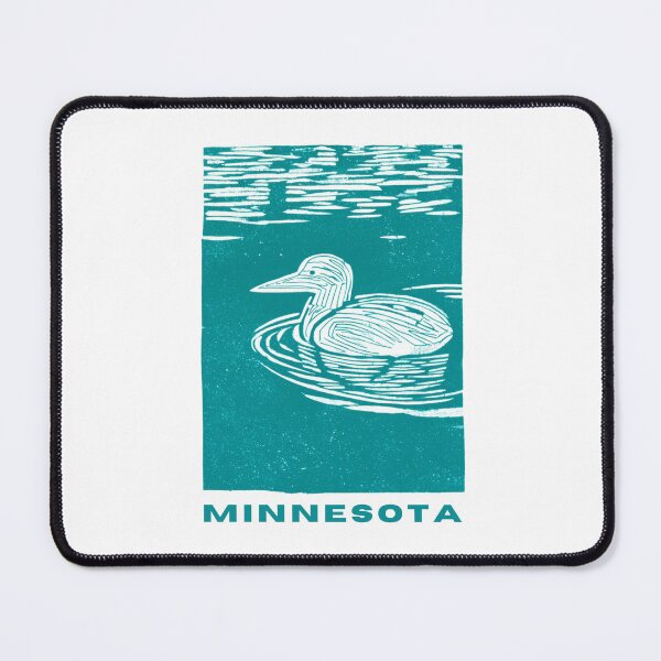 Item preview, Minnesota Loon Lake Block Print Art designed and sold by tiigerdad.