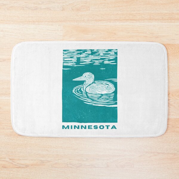 Item preview, Minnesota Loon Lake Block Print Art designed and sold by tiigerdad.