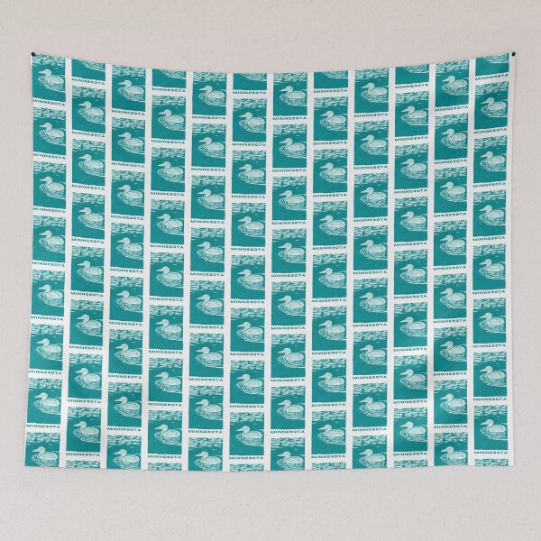 Item preview, Minnesota Loon Lake Block Print Art designed and sold by tiigerdad.