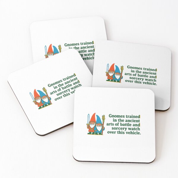 Item preview, Battle & Sorcery Gnomes — Funny Bumper Sticker Vehicle Security Quote Art designed and sold by Colorful-Garden.