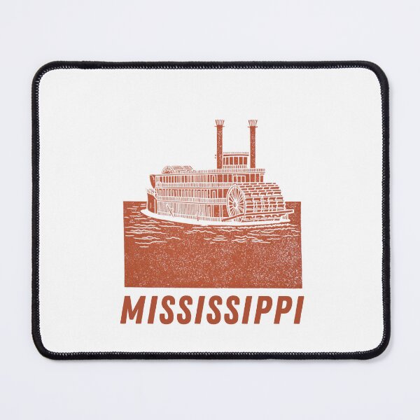 Item preview, Mississippi Riverboat Block Print Art designed and sold by tiigerdad.