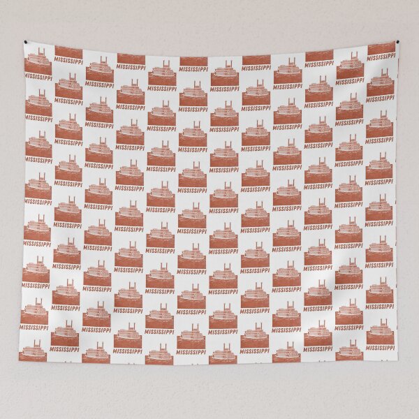 Item preview, Mississippi Riverboat Block Print Art designed and sold by tiigerdad.
