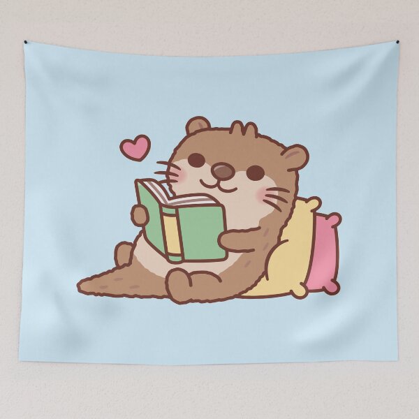 Item preview, Cute Otter Chilling With Book designed and sold by rustydoodle.