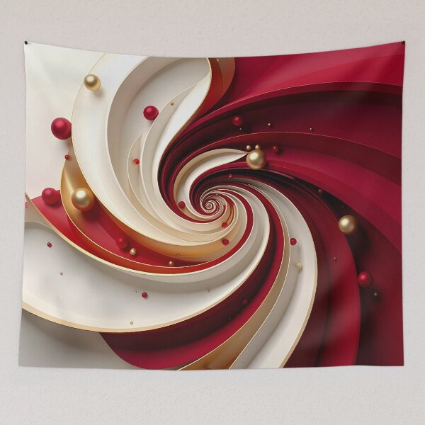 Item preview, Festive Christmas Greetings in Red and White designed and sold by Vicky Brago-Mitchell®.