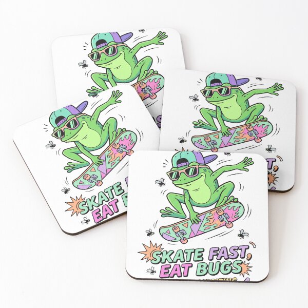 Item preview, Skate Fast Eat Bugs - Cool Retro 90s Skater Frog designed and sold by punnarutn.