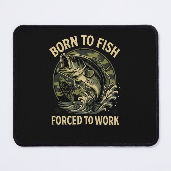 Item preview, Born to Fish Forced to Work Angler Graphic designed and sold by IndianaHyland.
