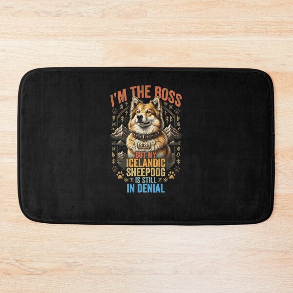 Item preview, Boss But Icelandic Sheepdog In Denial Retro designed and sold by KaylaCustance.