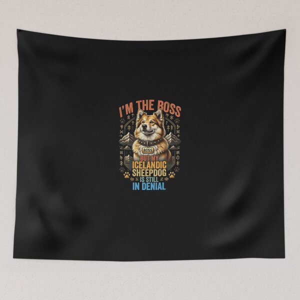 Item preview, Boss But Icelandic Sheepdog In Denial Retro designed and sold by KaylaCustance.