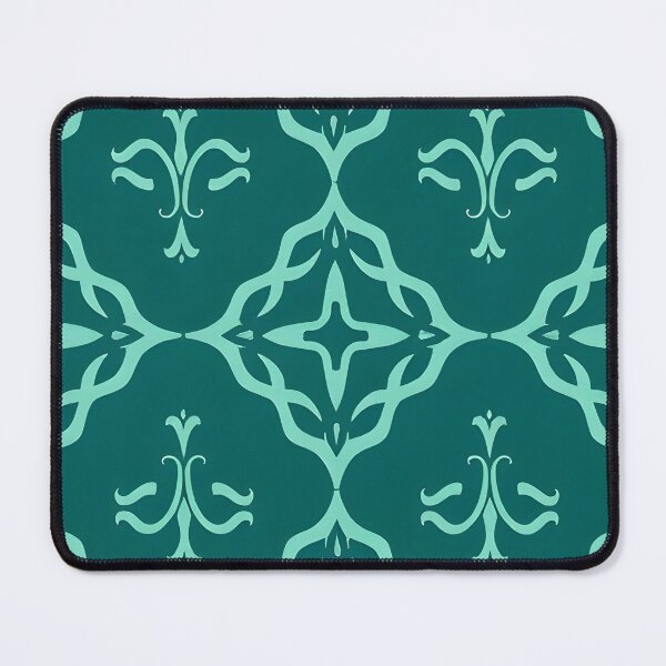 Item preview, Dark Teal and Mint Green Damask Flourish Seamless Pattern Duvet Cover designed and sold by FestivityFinds.