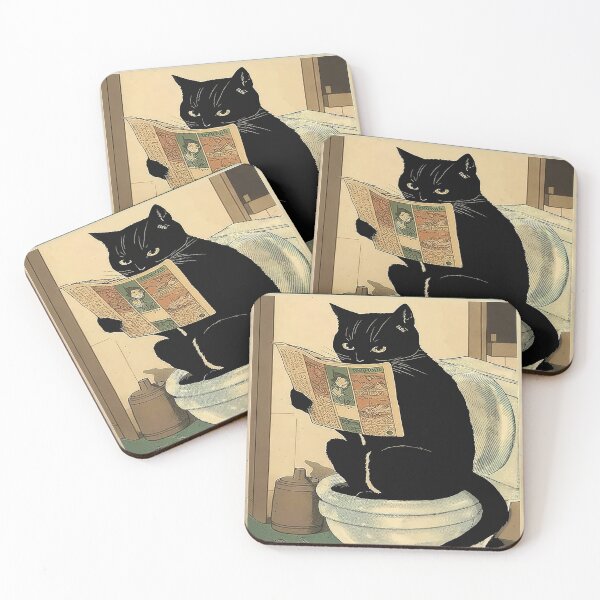 Item preview, Funny Black Cat Toilet Bathroom designed and sold by colinterrell.