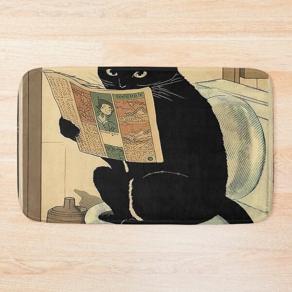 Item preview, Funny Black Cat Toilet Bathroom designed and sold by colinterrell.