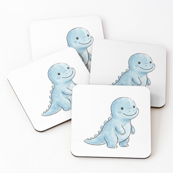 Item preview, cute blue dinosaur designed and sold by temptedd.