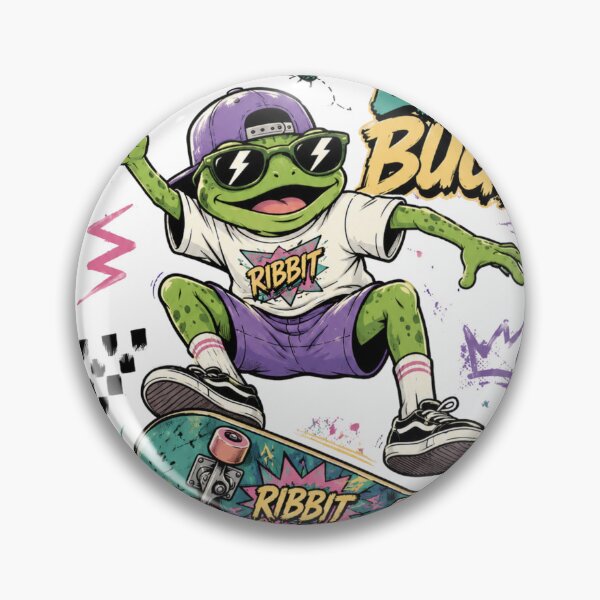 Item preview, Skate Fast Eat Bugs - Cool Retro 90s Skater Frog designed and sold by punnarutn.