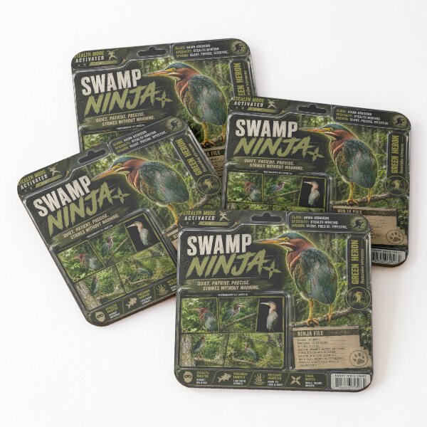 Item preview, Swamp Ninja Stealth Green Heron Art designed and sold by Wait, Watch and Wonder Shop.