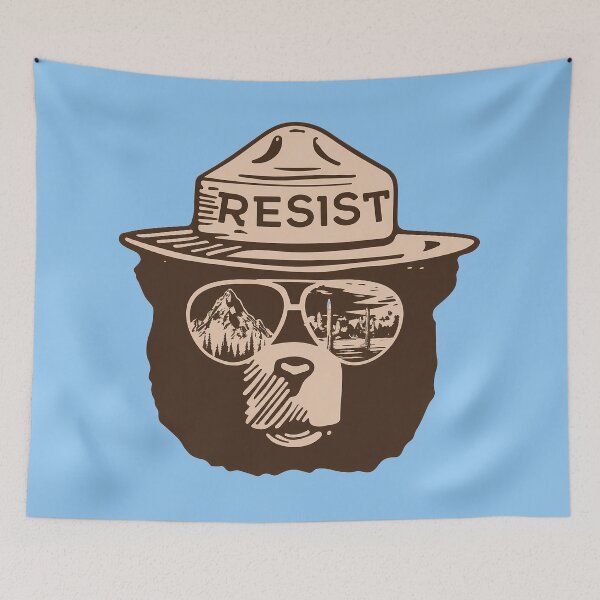 Item preview, Bear Resist Protect Our National Parks   Save the environment public lands park ranger designed and sold by NoThoughtsCat.