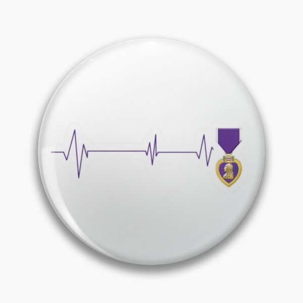 Item preview, Purple Heart Day Heartbeat Line | Honor, Courage & Sacrifice designed and sold by Palette & Hue.