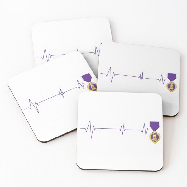 Item preview, Purple Heart Day Heartbeat Line | Honor, Courage & Sacrifice designed and sold by Palette & Hue.