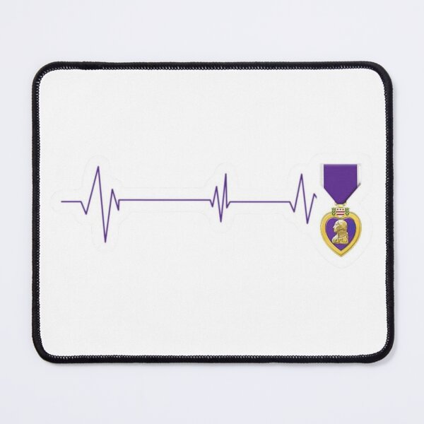 Item preview, Purple Heart Day Heartbeat Line | Honor, Courage & Sacrifice designed and sold by Palette & Hue.