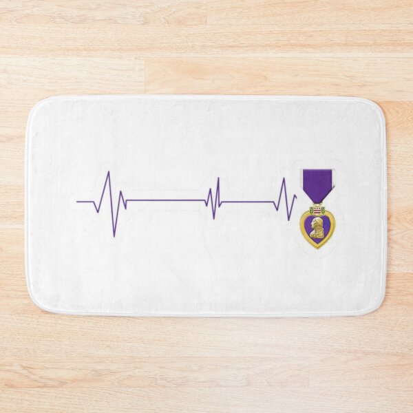 Item preview, Purple Heart Day Heartbeat Line | Honor, Courage & Sacrifice designed and sold by Palette & Hue.